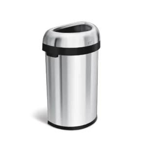 Halbrunder, offener Mülleimer 60 l